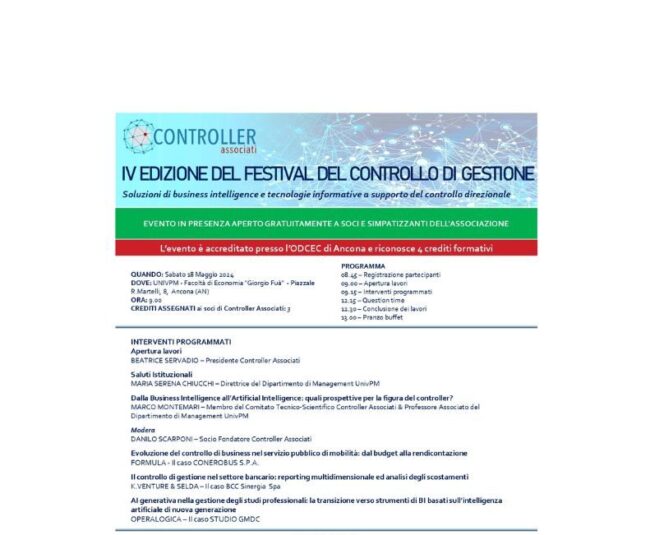 IG Festival Controllo di gestione