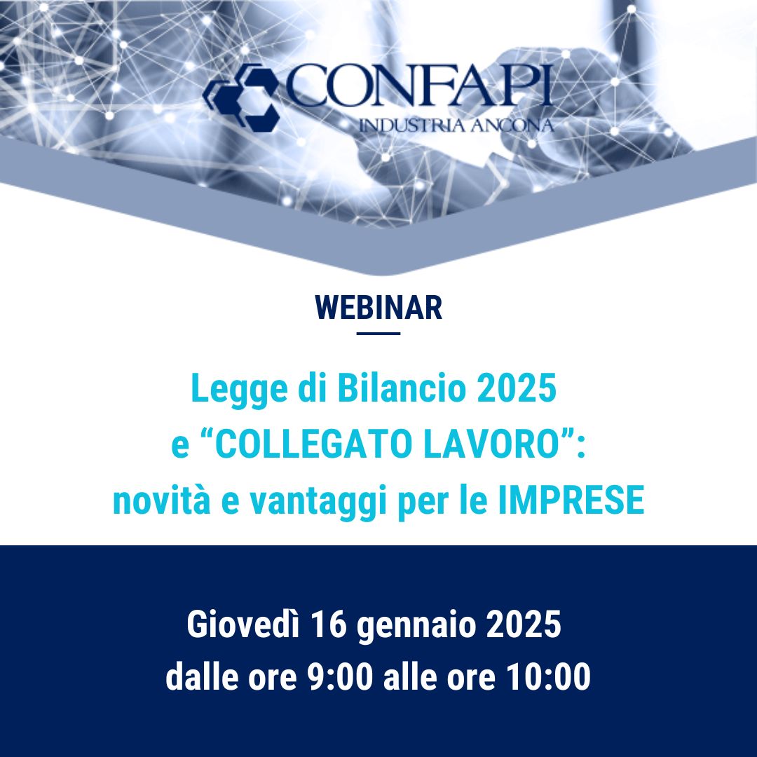 LEGGE DI BILANCIO 2025: NOVITÀ LAVORO. WEBINAR GIOVEDÌ 16 GENNAIO DALLE ...