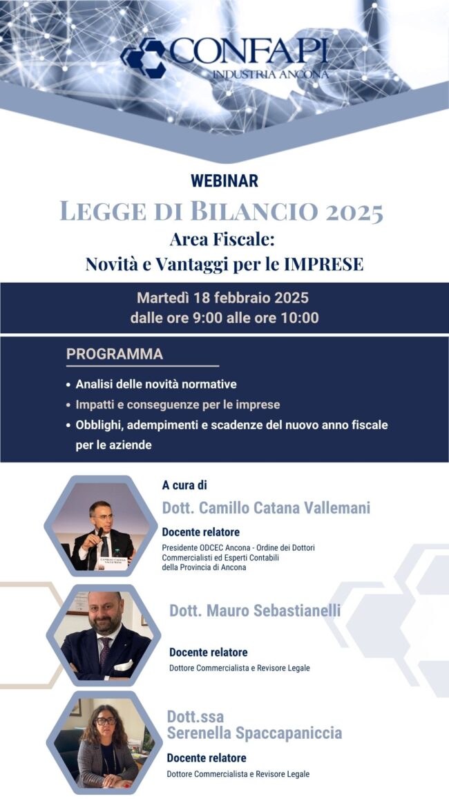 Confapi – WEBINAR 18 FEBBRAIO 2025 LOCANDINA INVITO