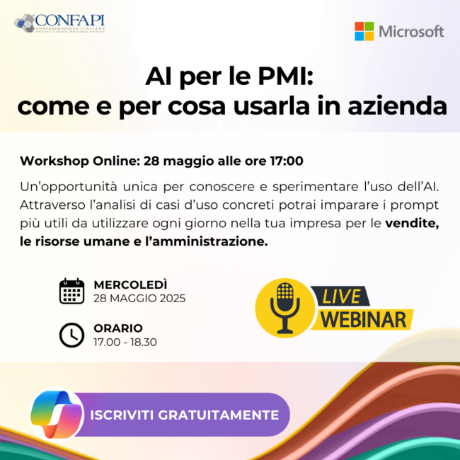 WORKSHOP AI 28 MAGGIO 2025